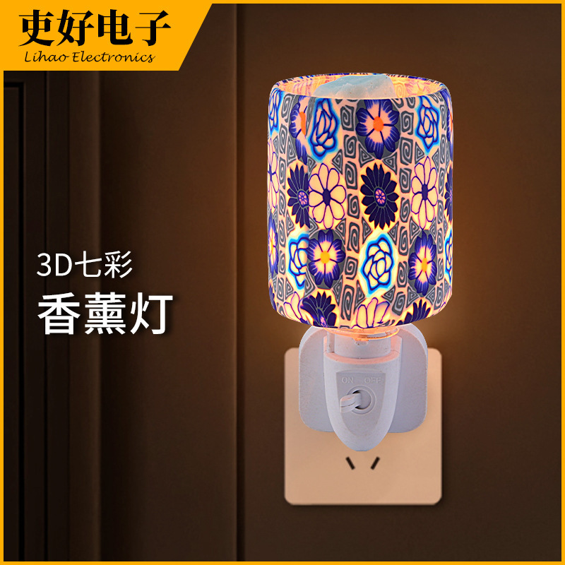 Factory wholesale soft pottery wax lamp furniture aromatherapy wall lamp romantic warm bedroom decoration lighting aromatherapy lamp