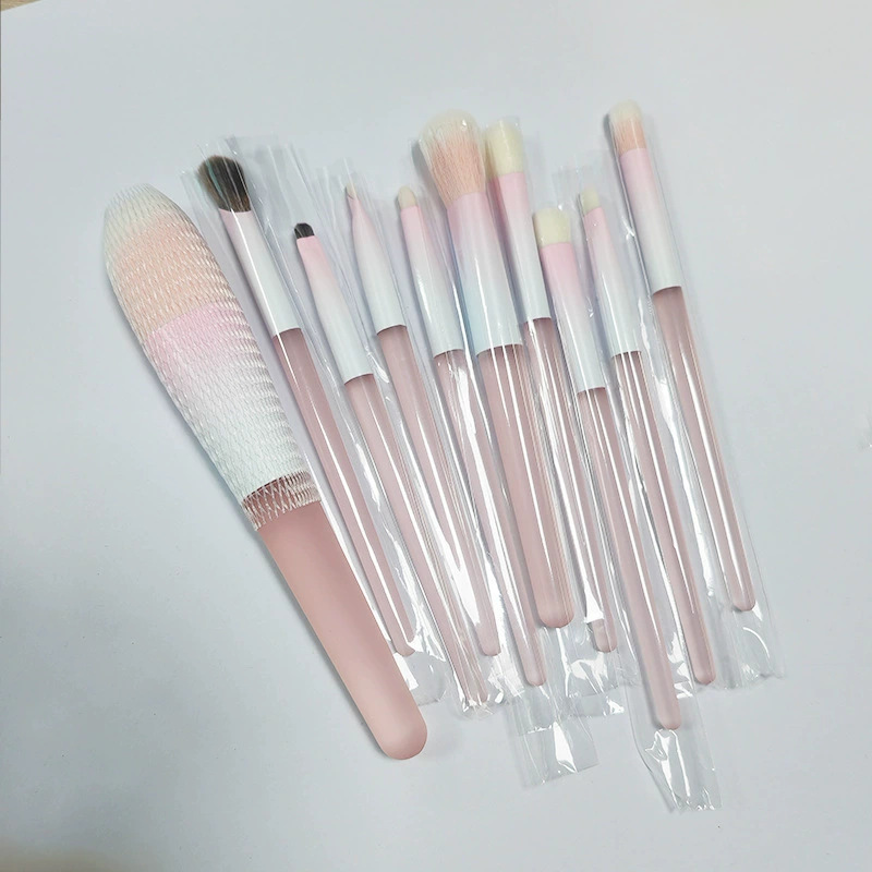 Chen Yuan Yuan lo mismo 10 conjuntos de cepillo de maquillaje blush cepillo de sombra de ojos cepillo de sombra de nariz cepillo de maquillaje un conjunto completo