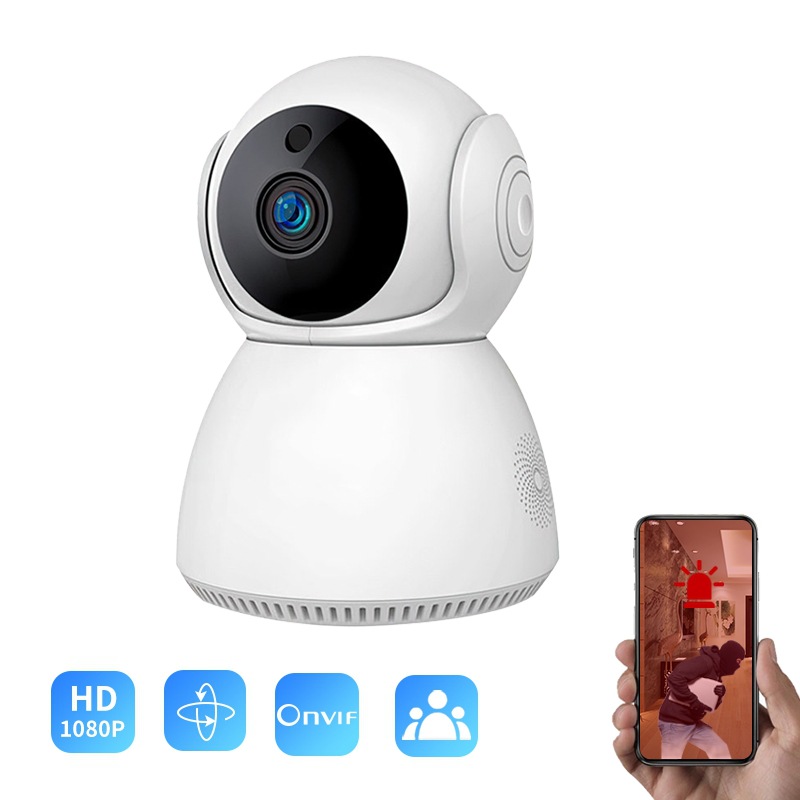 V380家用无线摄像头室内高清夜视远程小雪人无线WiFi监控