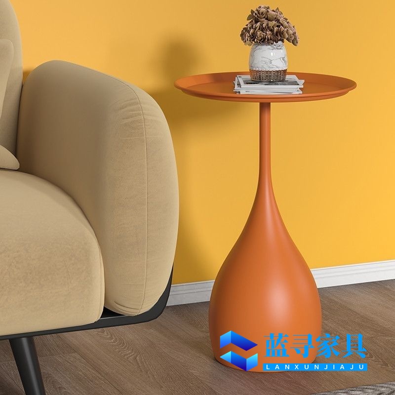 Trendy Sofa Creative Balcony Cream Minimalist Living Room Coffee Table Round Table Nordic Mini Small Table Light Luxury New Chinese Style