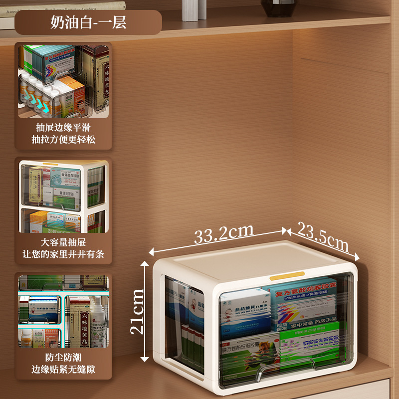 药箱收纳盒家庭装大号家用学生宿舍急救抽屉式多层分类药品分装盒|undefined