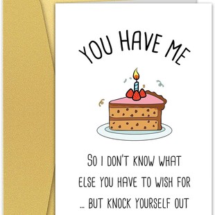 Cross-Border Fun Birthday Greeting Card for Him Her - You Have Me for Him/Her - You Have Me