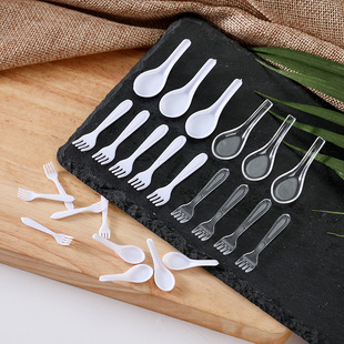 Miniature food and play spoon Fork tableware clay cream glue DIY food and play doll house accessories
