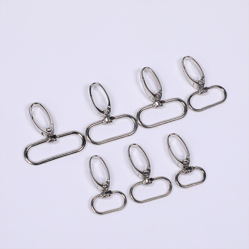 Botón de gancho giratorio de metal botón colgante joyería bolsa de ropa llave botón de gancho ajuste botón de huevo botón de resorte plateado