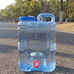 塑料家用戶外水桶裝水桶存儲水用寬口方形帶龍頭車載純淨手提水箱