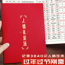 荔枝纹人情礼金往来记账本简约复古婚礼登记本pu皮家庭理财笔记本