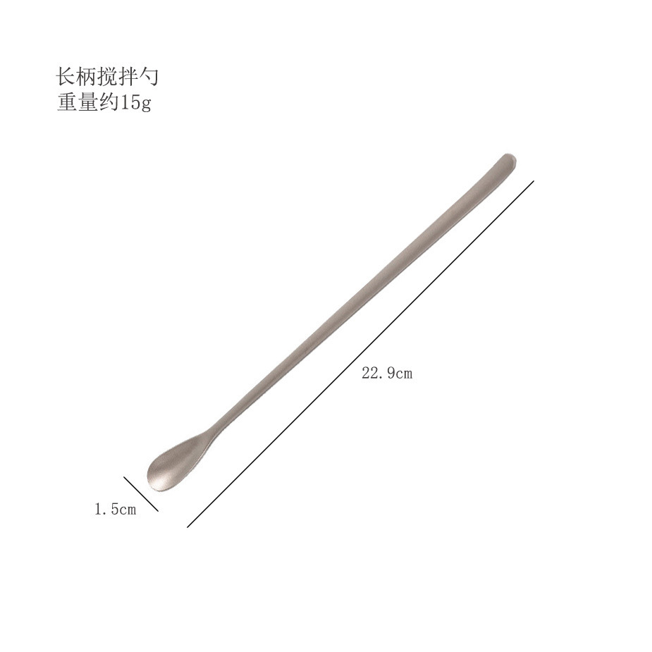 순수 티타늄 손잡이가 긴 믹싱 스푼