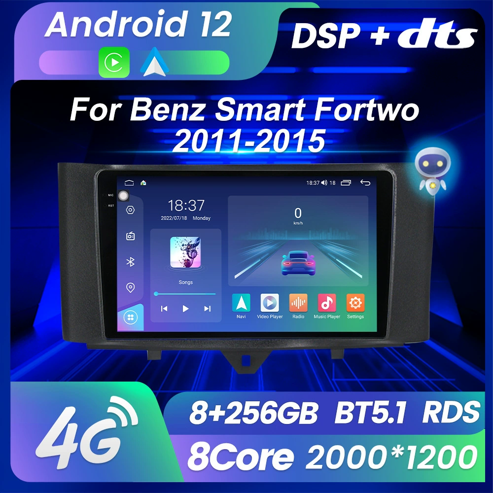 Suitable for Mercedes-Benz Smart FORTWO 11-15 modified Android large screen mid-controllers navigation M6Pro
