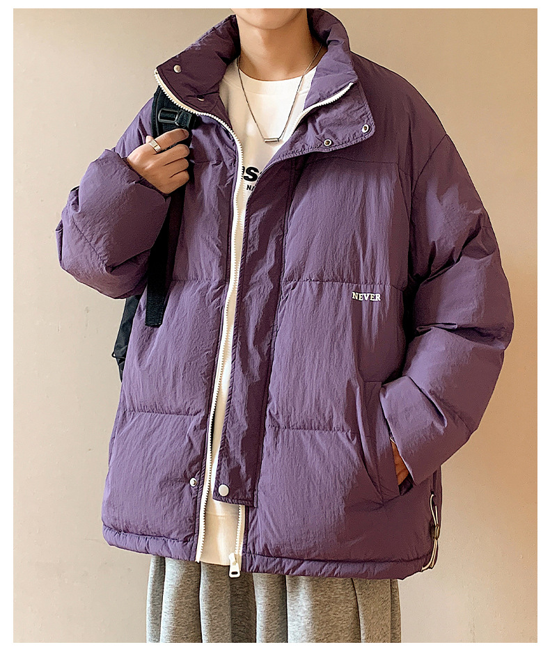 Chaqueta acolchada de algodón para hombre, chaqueta de algodón con cuello alto, chaqueta acolchada gruesa y cálida para otoño e invierno, para hombre y mujer, conjunto para pareja_voghion.com