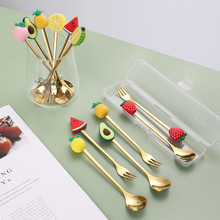 W卡通公仔勺 Q版圣诞勺 搅拌勺可爱水果叉冰淇淋勺 伴手礼勺叉