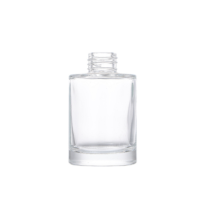 Botella de aromaterapia sin fuego, botella vacía, botella pequeña de vidrio cilíndrico, jarrón seco de ratán, decoración de dormitorio de inodoro, botella de fragancia de perfume