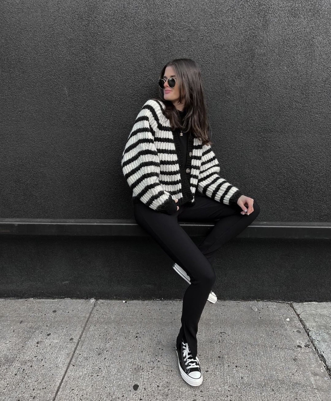 Women's Gender Casual Style Wholesale Women's Casual Stripe Long Sleeve Sweaters & Cardigans