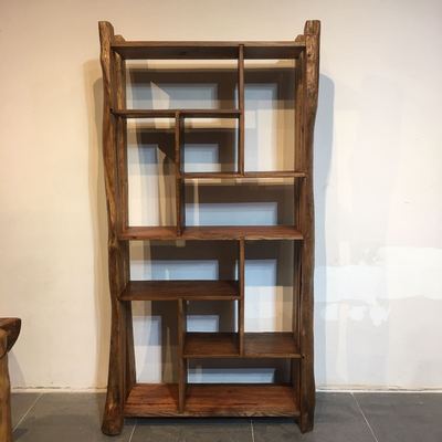 原木家具香樟木博古架實木格子陳列展示架客廳牆壁隔斷中式古董架