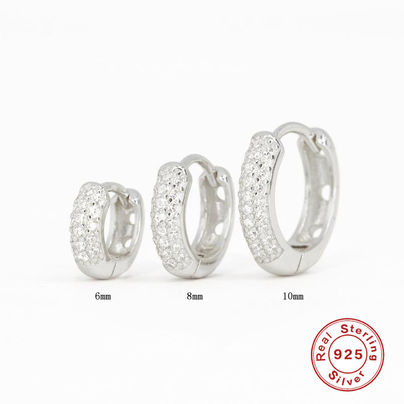 Nueva moda transfronteriza s925 plata esterlina multi-fila pendientes de diamantes clásicos pendientes de temperamento de moda pendientes