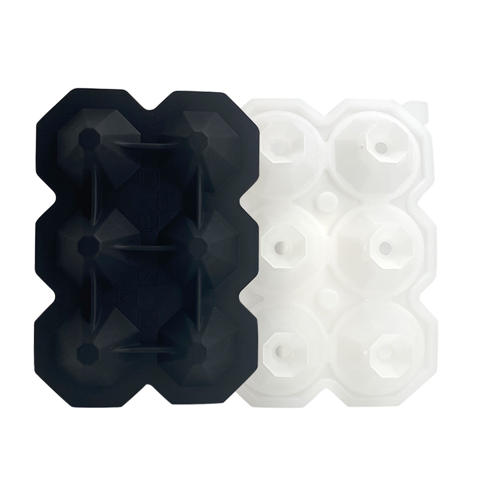 Caja de molde de hockey sobre hielo de silicona Ice Cube máquina de hielo 4-piece Rose whisky Comercial Grande cuadrado redondo image 35