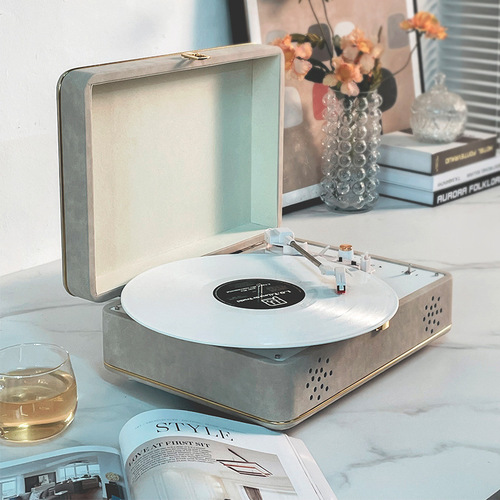New Product Multifunction Living Room Retro Record Player Portable Gift Wireless Bluetooth Speaker Turntable