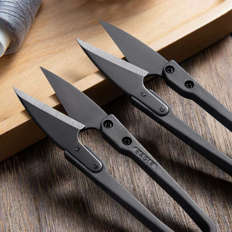 Ножницы портновские из высокоуглеродистой стали, ультраострые U-образные ножницы для вышивания, U-образные ножницы для обрезки рыболовных лесок