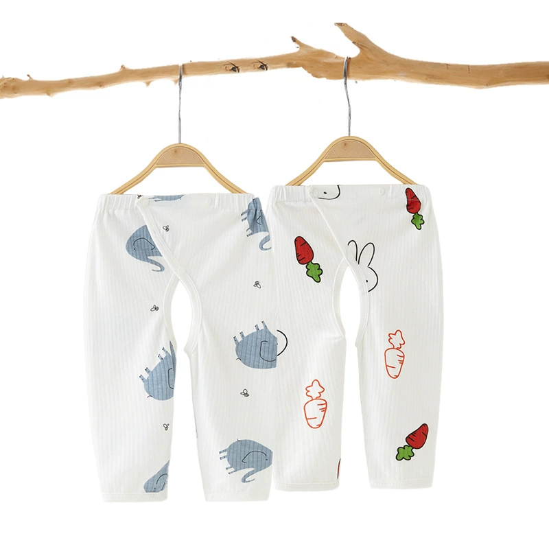 Children's autumn cotton trousers for new born, demi-season thermal underwear, 0-3 month