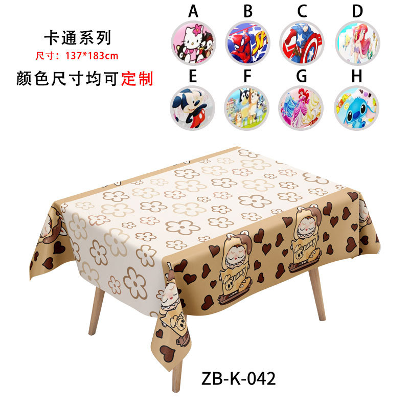 Mantel desechable para fiesta de la Copa Mundial 2026, mantel de Disney perlado, material MOPP sin necesidad de lavado