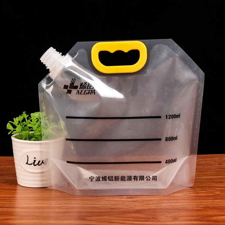 カスタム2.5L透明吸口袋、5L厚手飲料水、クラフトビール、大口径液体包装袋、アルミ箔袋|undefined
