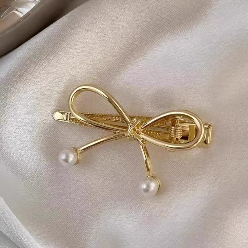 금색 리본 진주