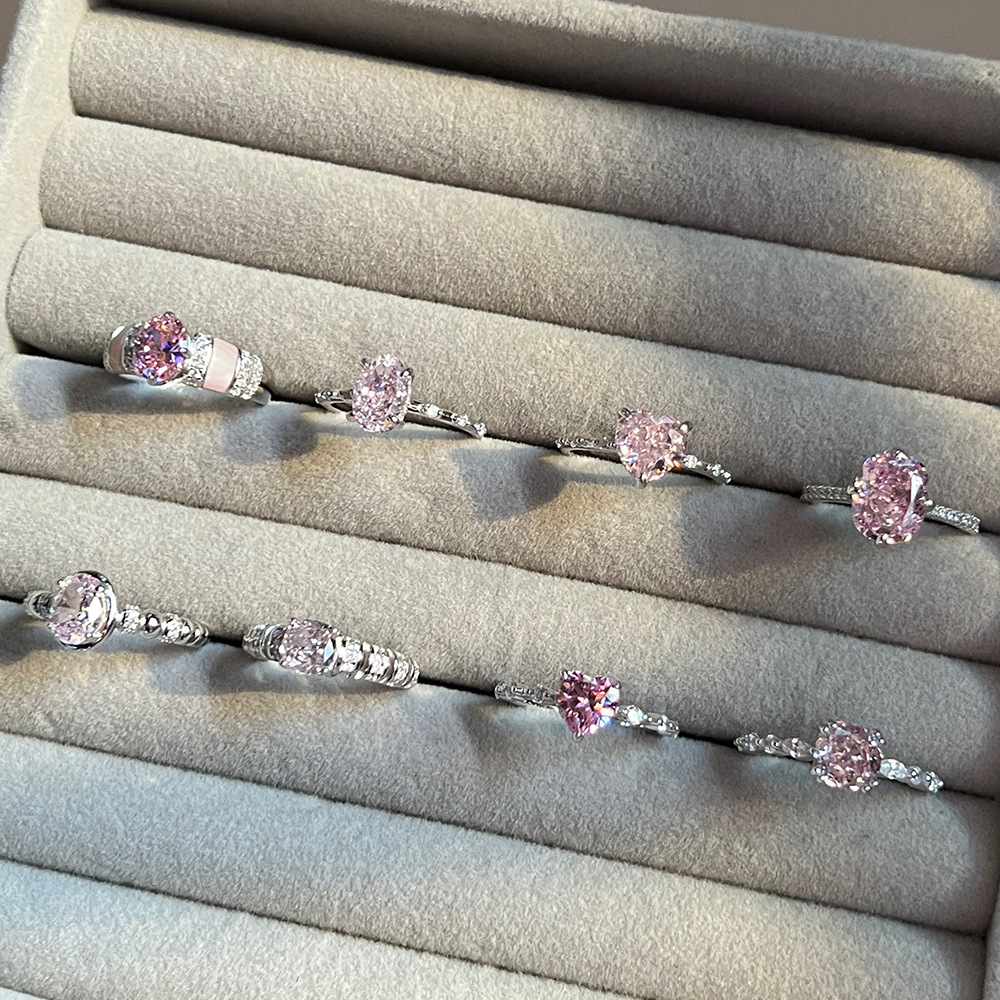 3g Weight Zircon Inlay Material Rings Classification 1 Piece Quantity Daily Occasion 925 Sterling Silver Material Heart Shape Pattern Women's Gender Plating Design Elegant Style 925 Sterling Silver Zircon Heart Shape Rings 925 Sterling Silver Rings 4