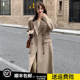 高级感过膝长款西装风衣女春秋新款时尚休闲显瘦气质流行外套