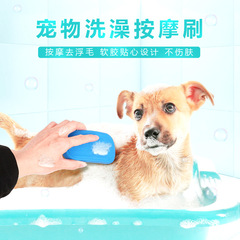Manufacturer hot selling pet bath brush TPE soft dog massage brush to remove floating hair dog cleaning and beauty comb tool