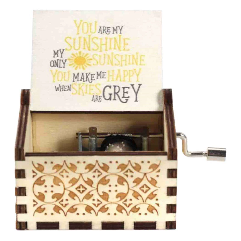 Деревянная ручная музыкальная шкатулка, ты мой солнечный свет музыка роспись бутик подарок восемь звуковых шкатулок для оптовых продаж
