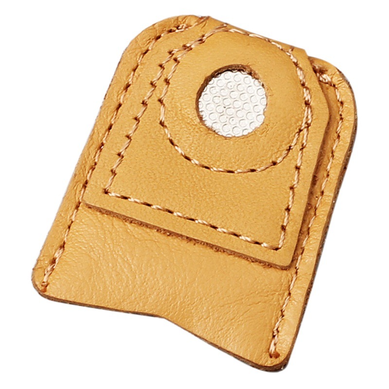 Dedal de cuero de vaca manga dedo moneda dedal costura dedal dedo manga dedo guardia uso diario