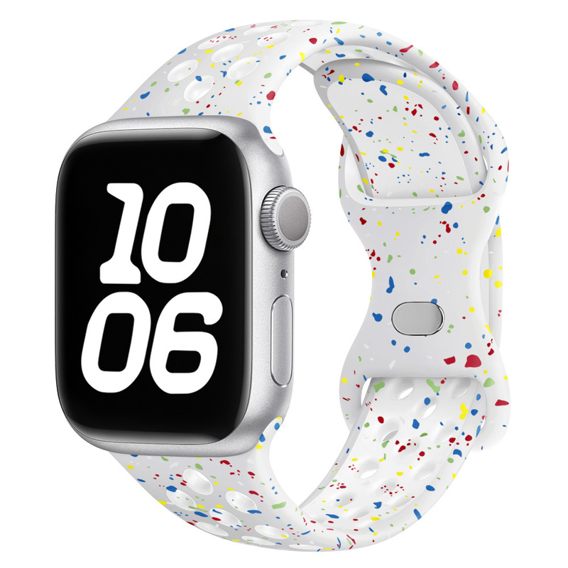 Suitable for Apple Watch Strap Appleiwatch98Ultra2 Butterfly Buckle Nike Silicone Watch Strap New Model