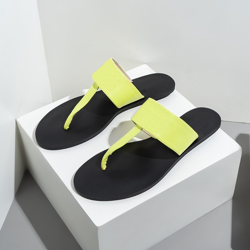 Women's Herringbone Flat Sandals Designer Style Summer Slides_voghion.com