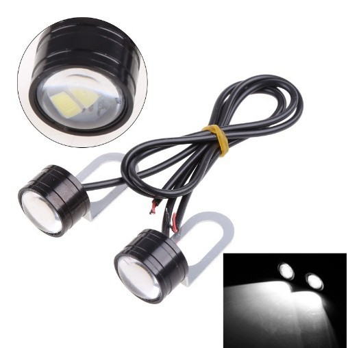 23V Lámpara de ojo de halcón de motocicleta fantasma de fuego Lámpara de color modificada LED espejo delantero estallado parpadeo de luces pícel