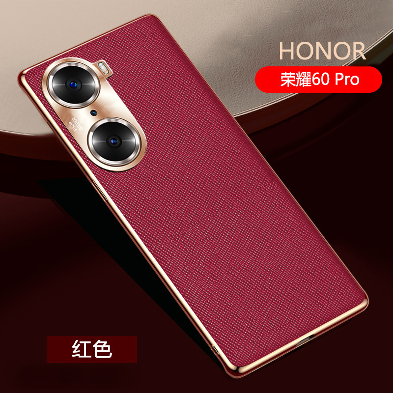 栄光60pro携帯電話ケース適用真皮華為60保護カバー金属レンズ全包転倒防止超薄型ビジネス|undefined