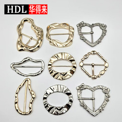 工場直接供給合金 DIY バッグ補助合金 DIY 金属ベルト調整バックル特殊形状不規則な二本針バックル