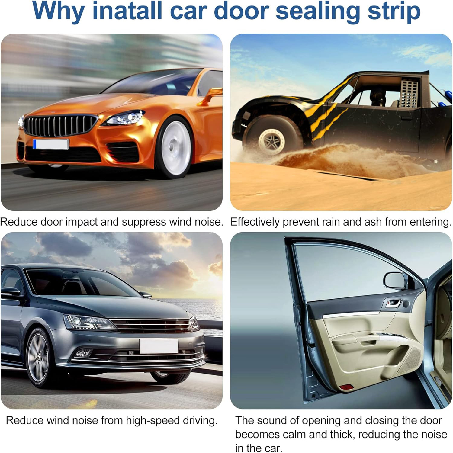 U-shaped frame side bubble car sealing strip car door weather strip car door rubber edge decoration sealing strip