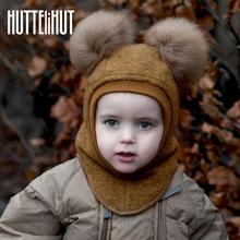 （厚款）HUTTEliHUT丹麦羊毛婴儿帽子宝宝儿童男新生儿女童秋冬款