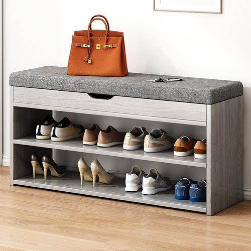 Shoe-changing stool and shoe cabinet integrated into the home, soft bag, multi-functional storage, shoe-changing stool, integrated living room small stool
