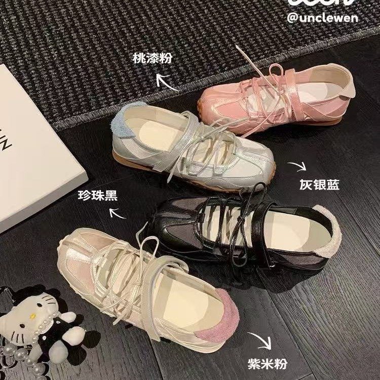 不累脚芭蕾舞鞋女2025夏款厚底羊德训皮玛丽珍鞋凉靴堆堆短筒靴子|undefined