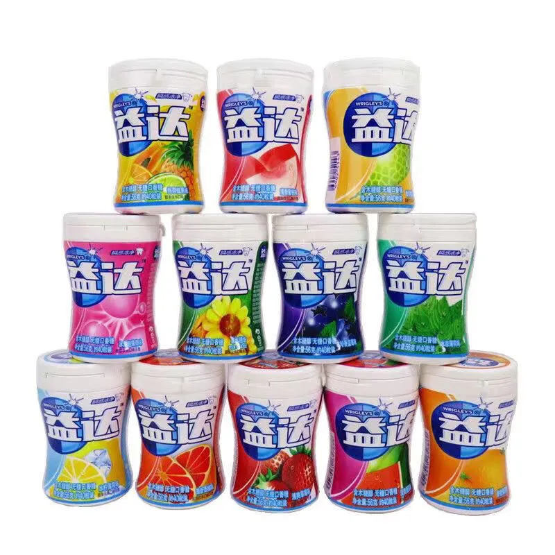 Yida Chewing Gum 40 Pieces 56g Sugar-Free Chewing Gum Multi-Flavor Fresh Breath Casual Snacks Candy Wholesale