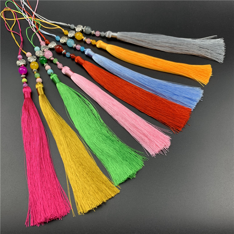 宫廷长款冰丝流苏古风汉服唐装压襟吊坠舞台戏服配饰吊穗中国结须|ru