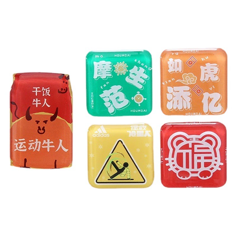 Креативные культурные и творческие городские магниты на холодильник, оптовая продажа, мультяшные эпоксидные магнитные наклейки на холодильник, магнитные акриловые магниты на холодильник по индивидуальному заказу