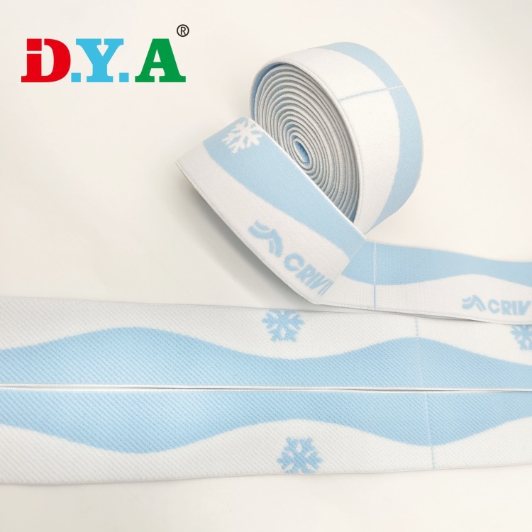 提花松紧带滑雪镜雪花尼龙乳胶丝加厚松紧带户外运动绑带弹力织带