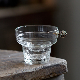 Japanese-Style Hammered Heat-Resistant Glass Tea Strainer Set Transparent Kung Fu Tea Set Stainless Steel Tea Leaf Filter Accessories