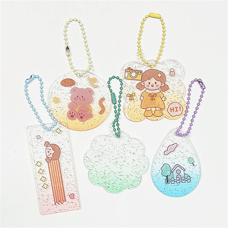 Прозрачный градиентный Блеск акриловая пластина Coo смешать и сочетать костюм Alien Coo карта DIY Наклейка цепочка из бусин Детская Наклейка