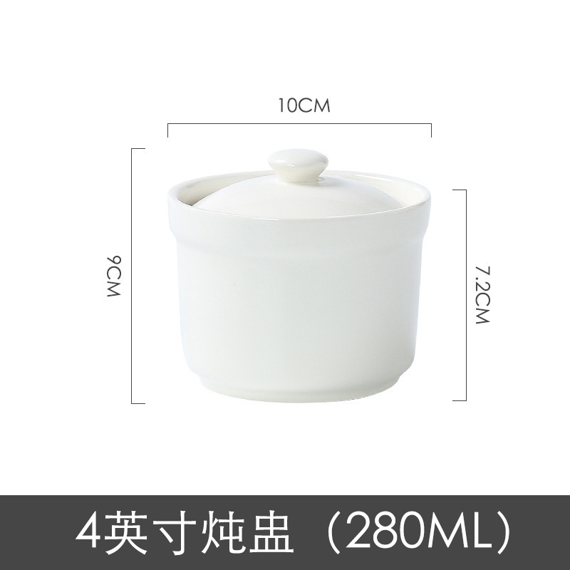 陶磁器のシチューは蓋をして水をあけて家庭の内胆のシチューの缶のミニの蒸し卵の杯のツバメの巣のサプリメントのシチューの杯の1人分を煮込みます。|undefined