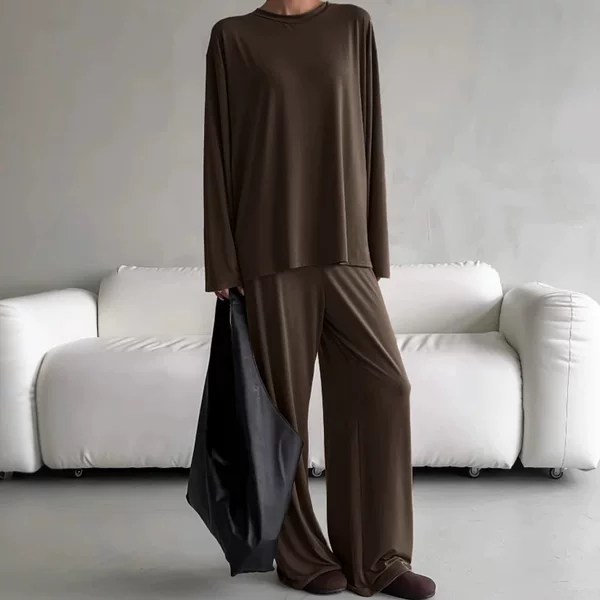Modal Wholesale Long-Sleeve Long-Pants Pajama Set 2026 European and American Summer New Cross-Border Skin-Friendly Loungewear for Women