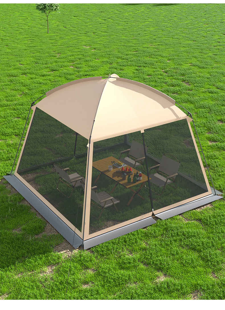 Outdoor Mesh Camping Tent, Canopy for Multiple People, Beach Camping, Picnic Cooking Tent, Portable Beach Sunshade