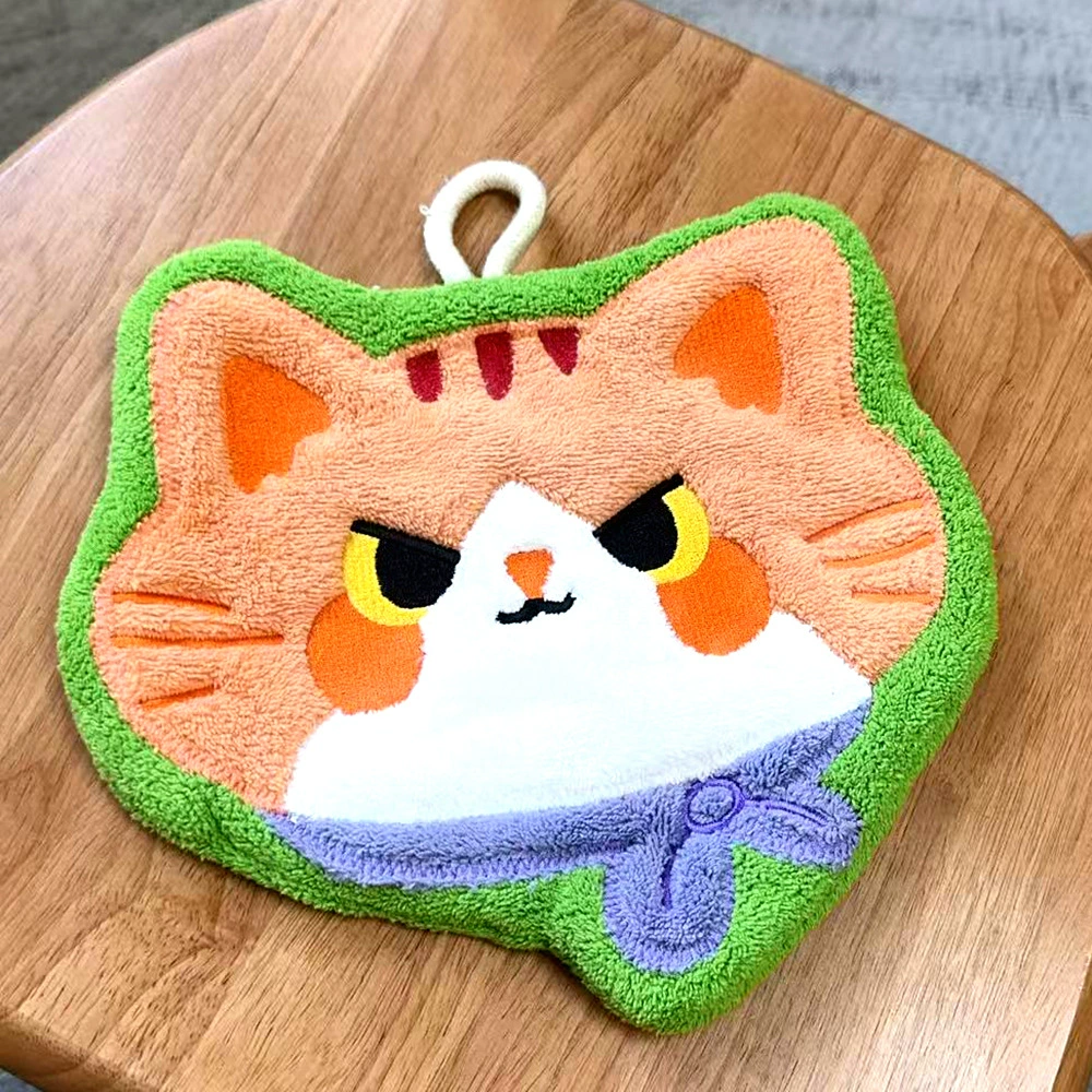 Коралловое бархатное полотенце для рук для дома, кухонное и ванное полотенце, впитывающее влагу, без катышков, висит