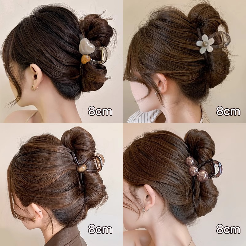 Menos volumen de cabello, clip de agarre femenino, sentido avanzado 2025, nueva horquilla para el cabello en la parte posterior de la cabeza, clip mediano de tiburón, tocado, horquilla